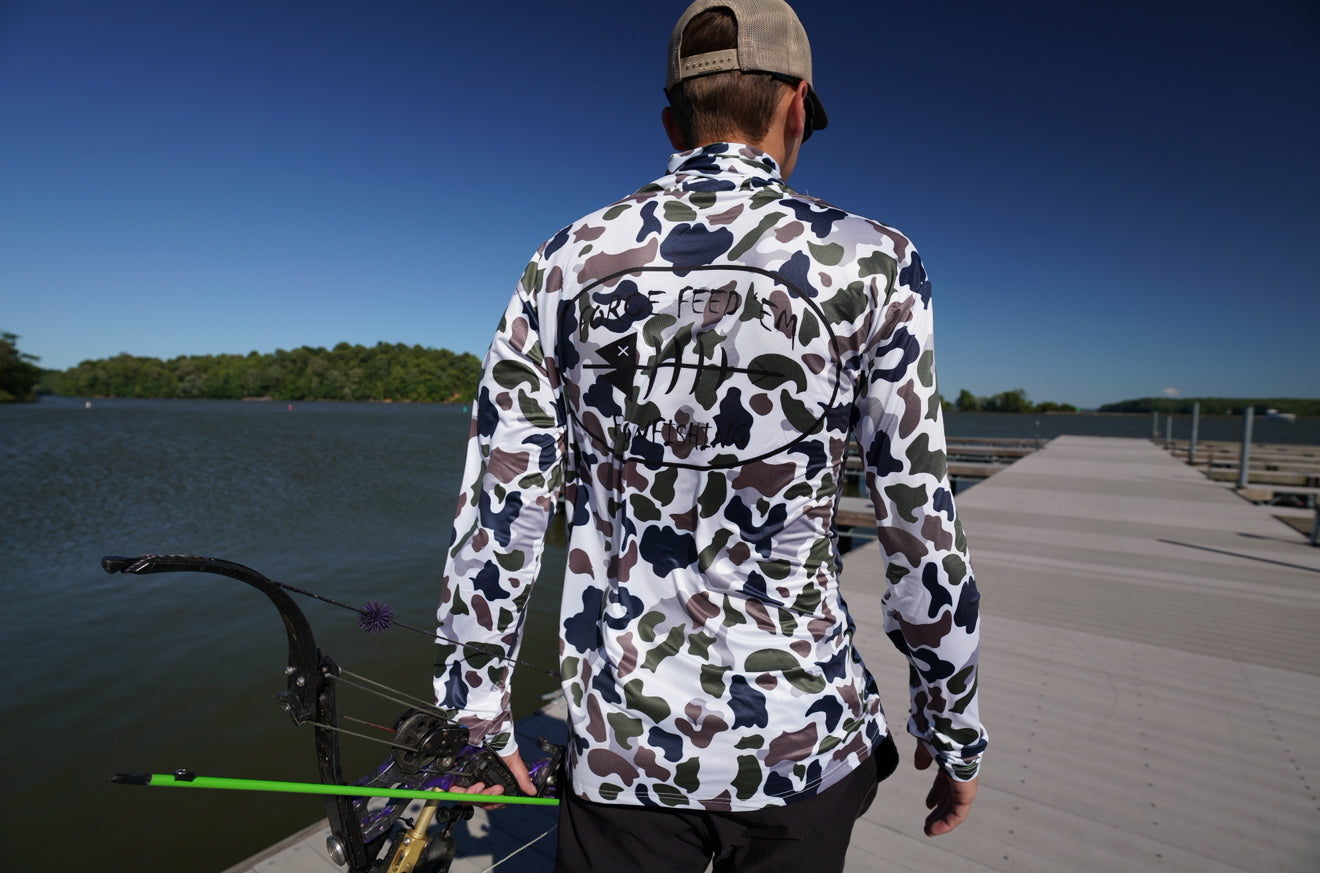 New Force Feed'em Performance Hoodie White Camo