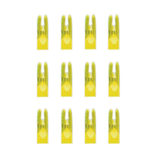 Green Slim 5/16 Nocks -12pc - Force Feed'em Bowfishing