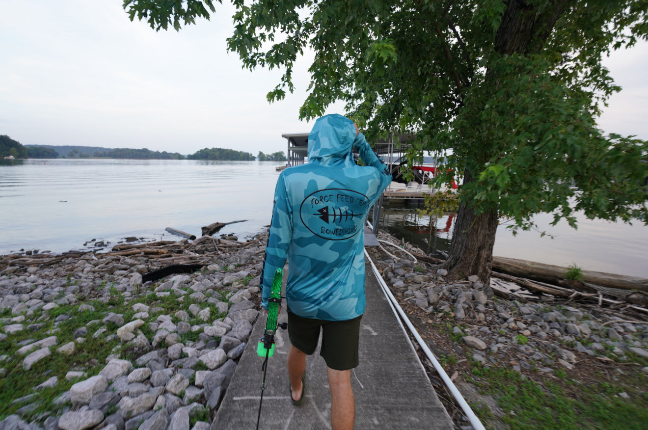 New Force Feed'em Performance Hoodie Aqua Camo