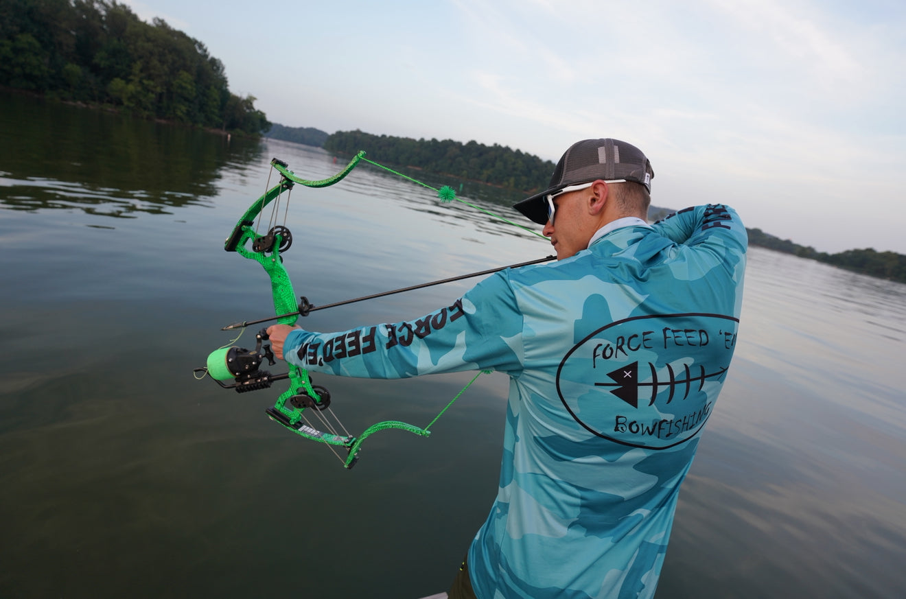 New Force Feed'em Performance Hoodie Aqua Camo