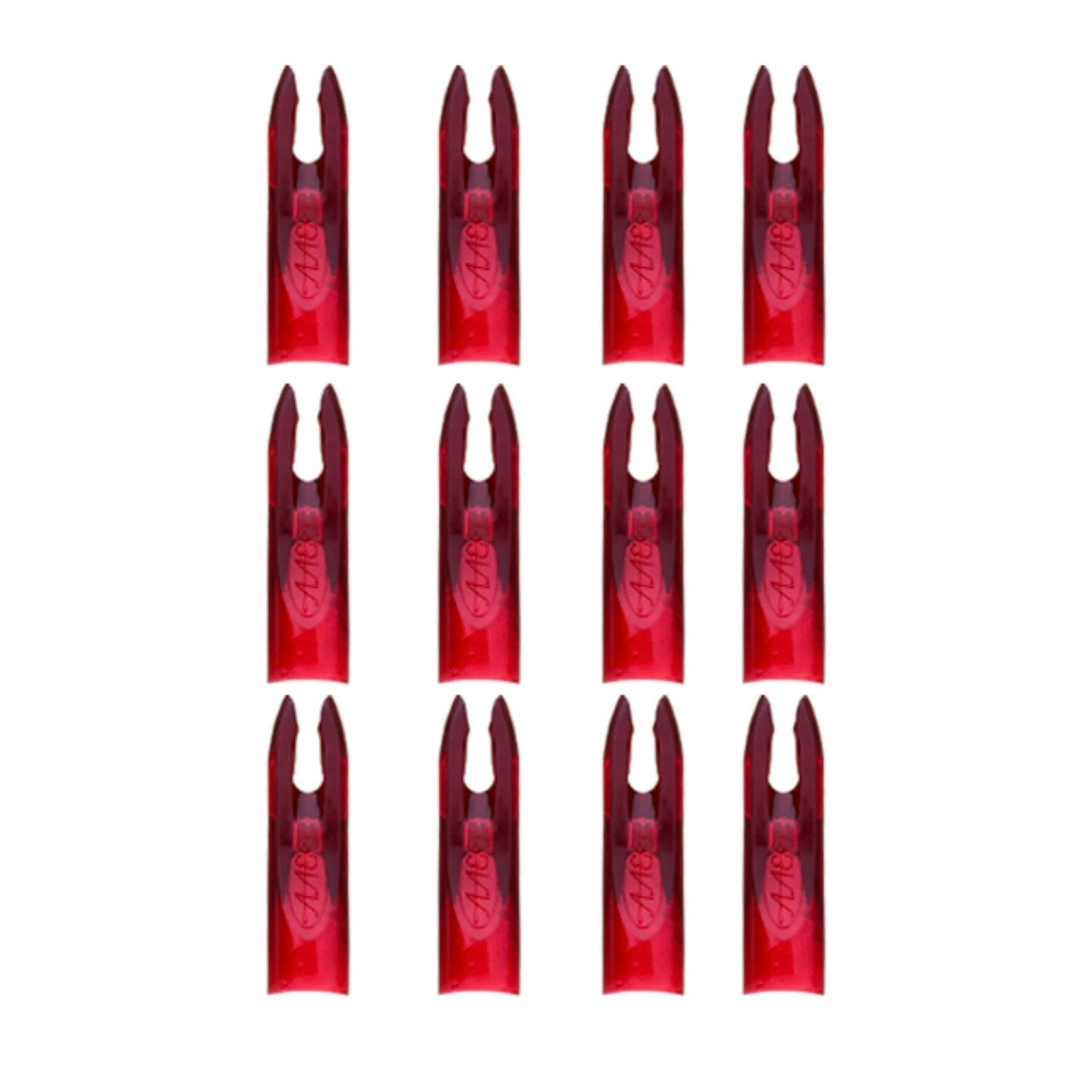 Red Slim 5/16 Nocks -12pc - Force Feed'em Bowfishing