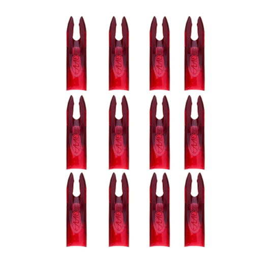 Red Slim 5/16 Nocks -12pc - Force Feed'em Bowfishing