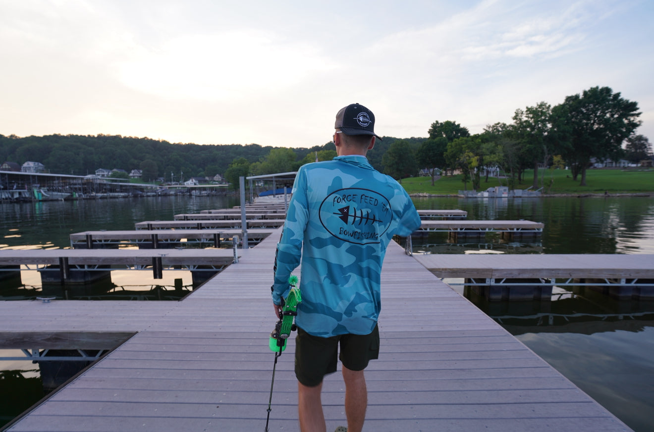 New Force Feed'em Performance Hoodie Aqua Camo