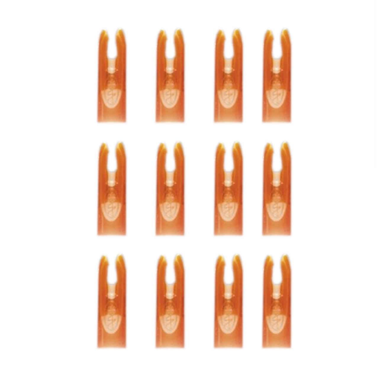 Orange Slim 5/16 Nocks -12pc - Force Feed'em Bowfishing