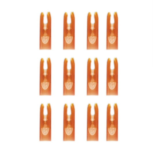 Orange Slim 5/16 Nocks -12pc - Force Feed'em Bowfishing