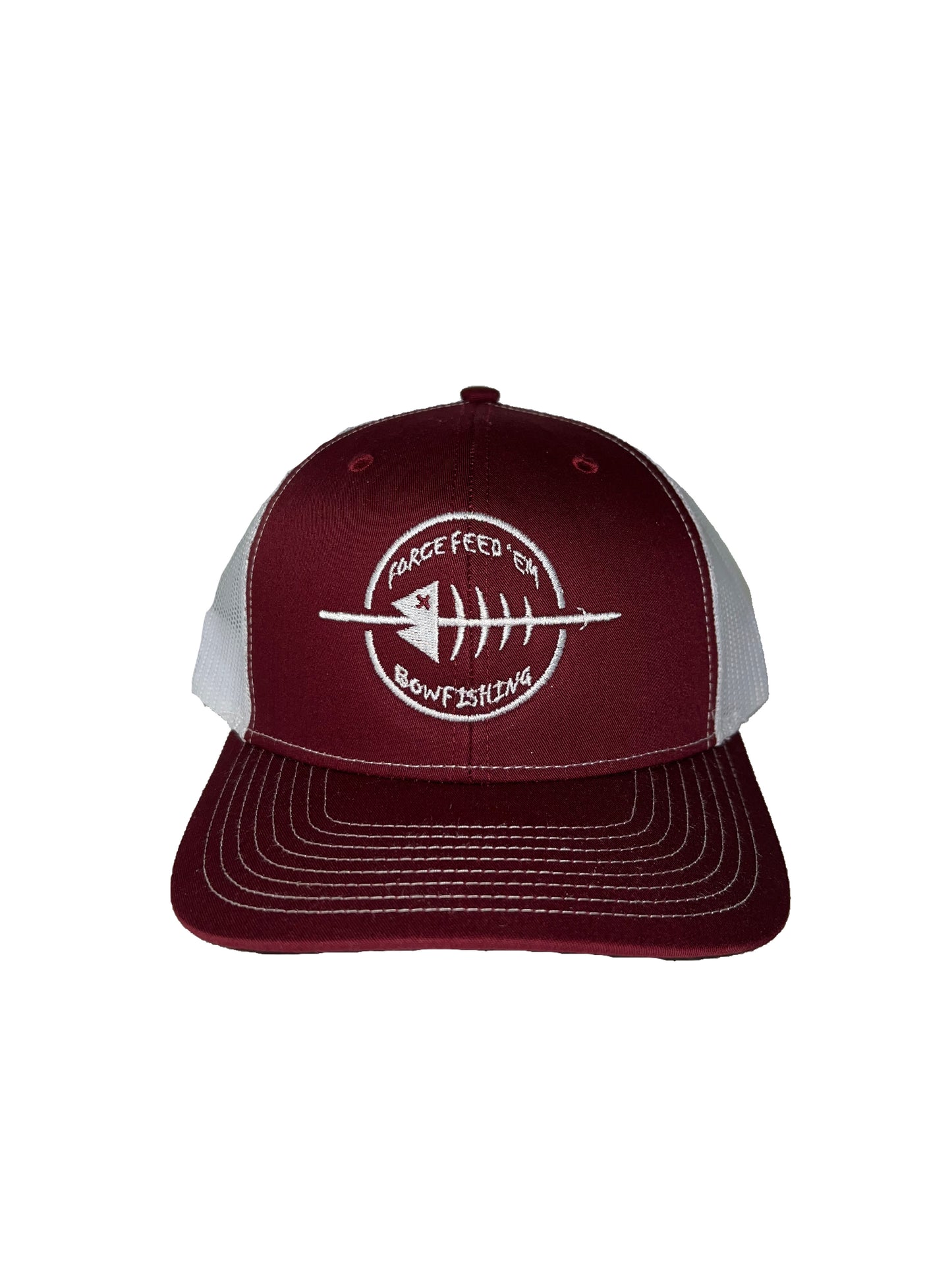Force Feed'em Hat Maroon - Force Feed'em Bowfishing