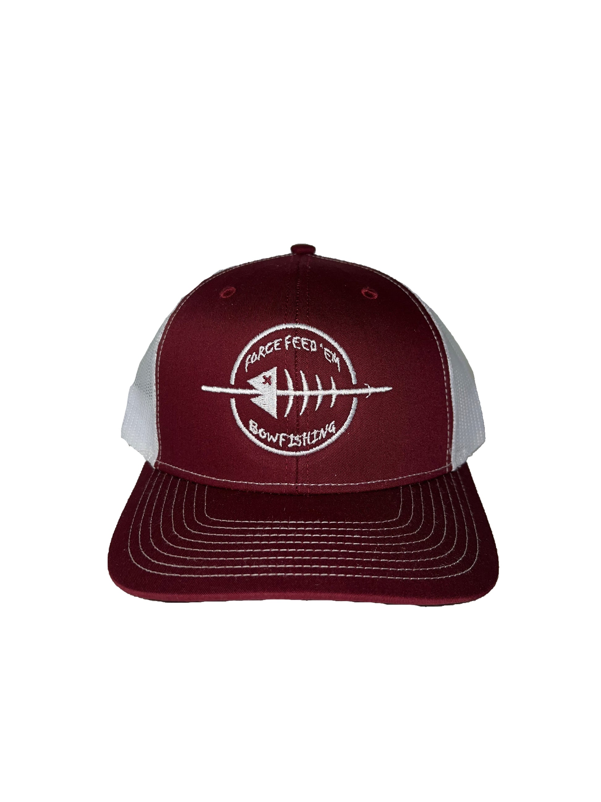Force Feed'em Hat Maroon - Force Feed'em Bowfishing