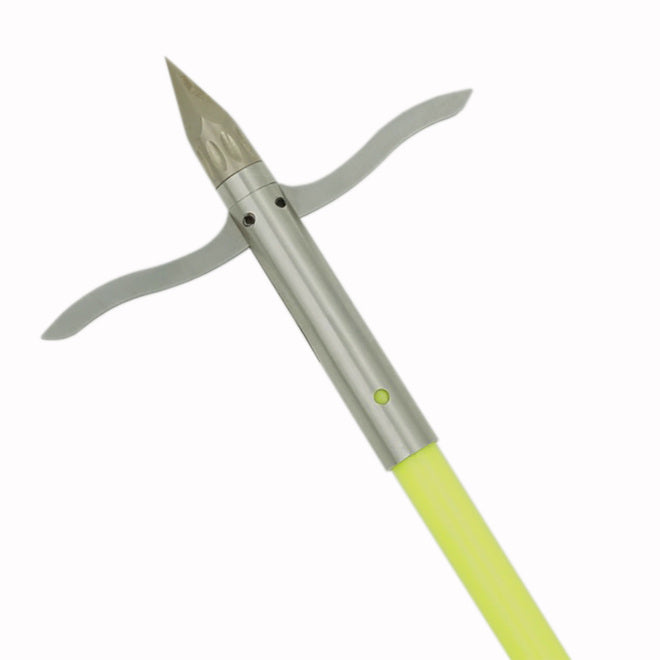 Muzzy Iron 2 Blade Fish Point W- Chartreuse Arrow