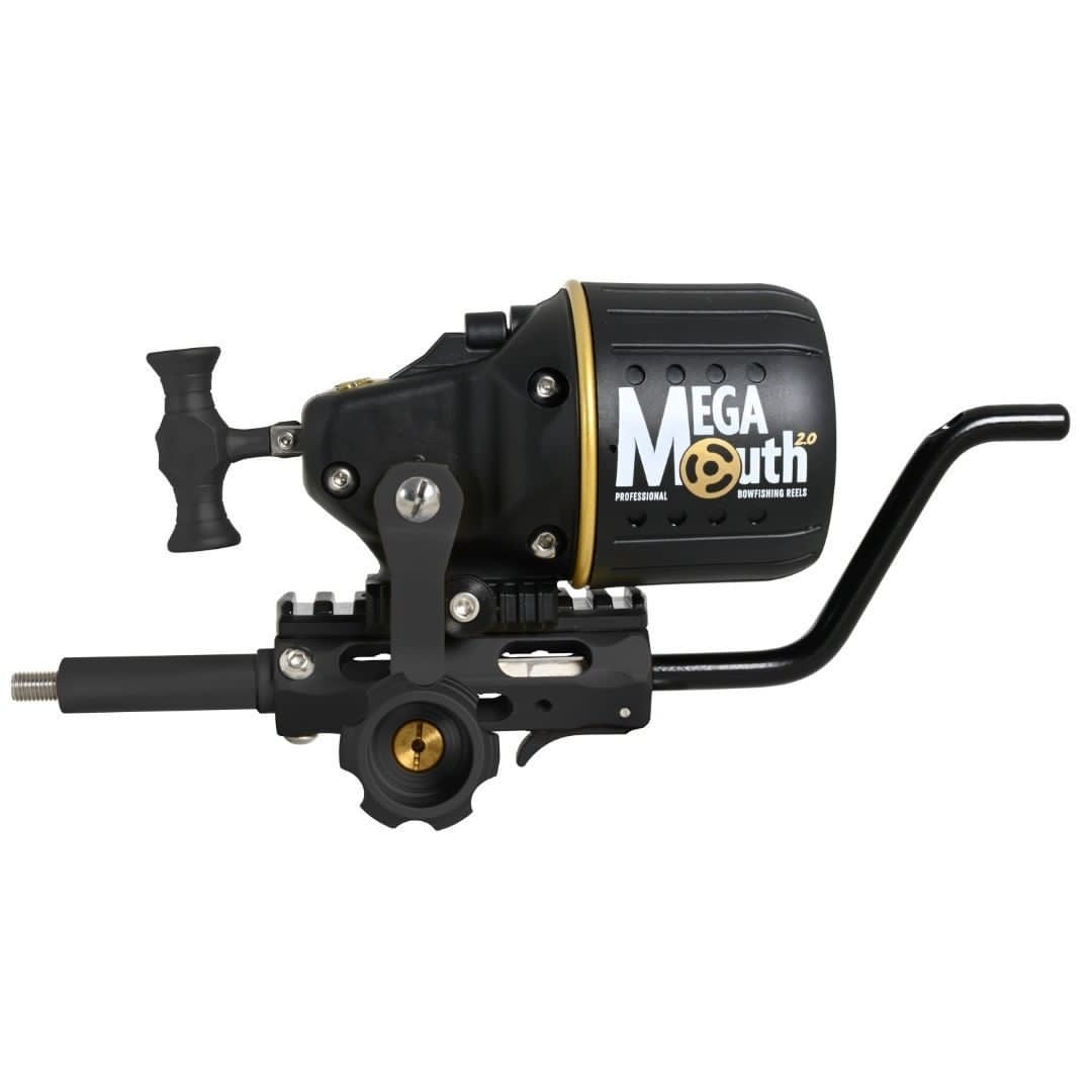 MegaMouth 2.0 Bowfishing Reel - Force Feed'em Bowfishing, Bowfishing reel, best bowfishing reel, megamouth reel