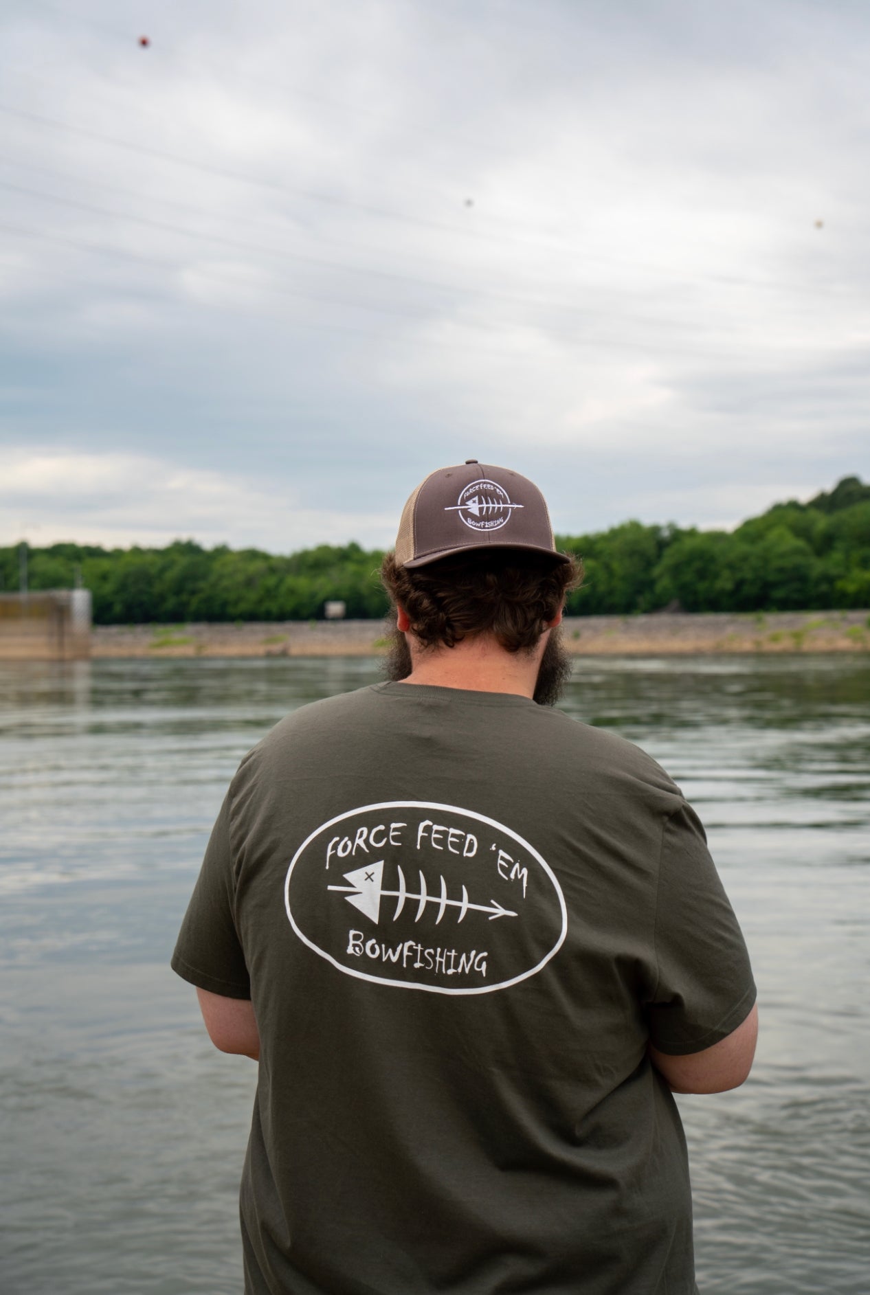 New Force Feed’em Bowfishing Earth Green T-Shirt