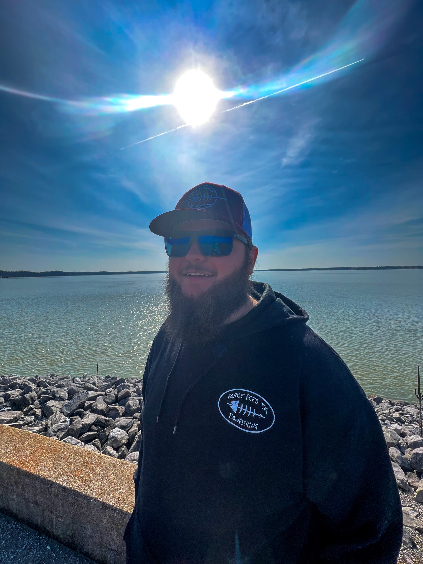 Force Feed'em Hat Maroon - Force Feed'em Bowfishing