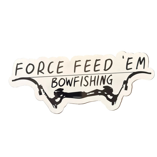 Force Feed’em Bow - Large Sticker - Force Feed'em Bowfishing