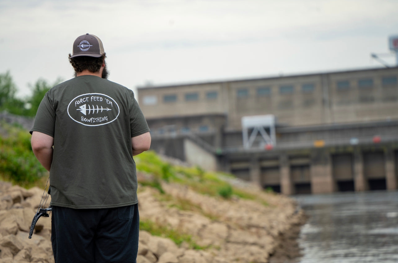New Force Feed’em Bowfishing Earth Green T-Shirt