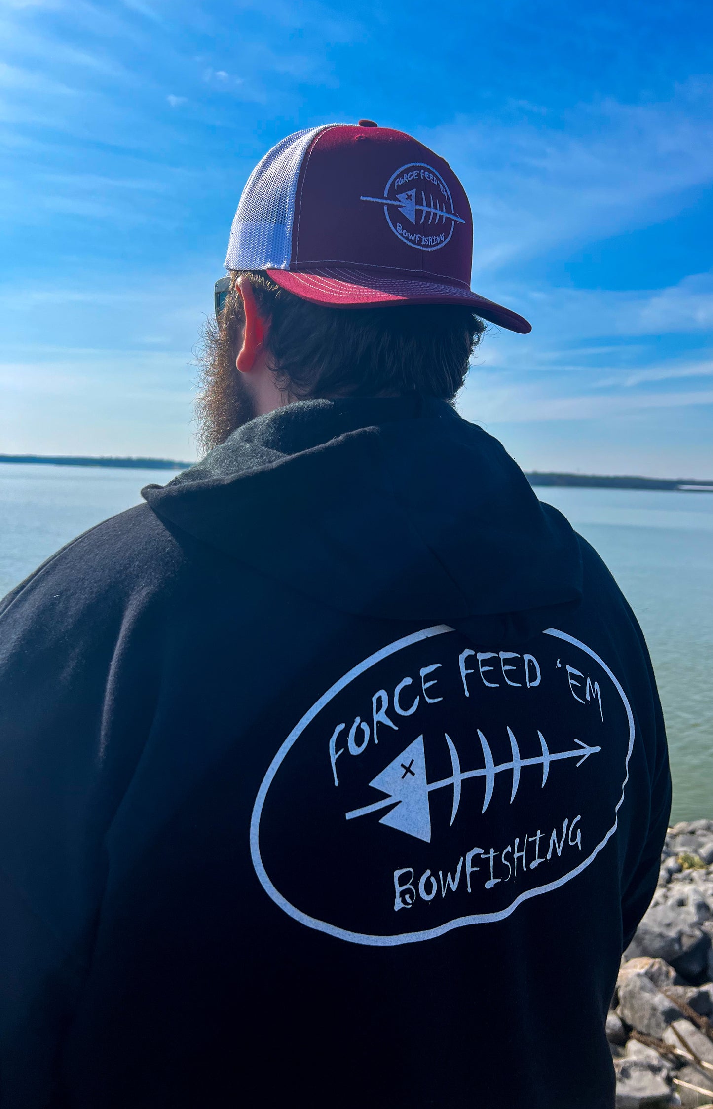 Force Feed'em Hat Maroon - Force Feed'em Bowfishing